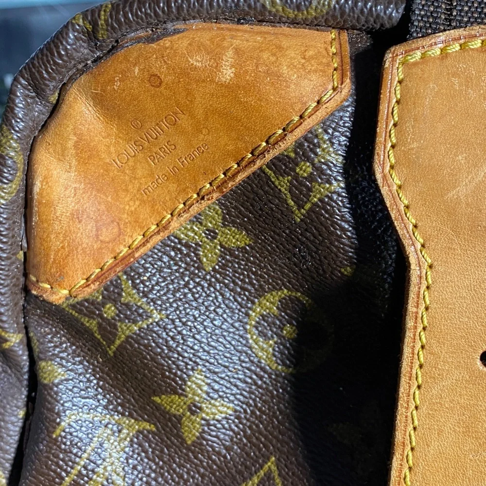 Authentic Louis Vuitton Brown Monogram Canvas Suitcase Travel Bag